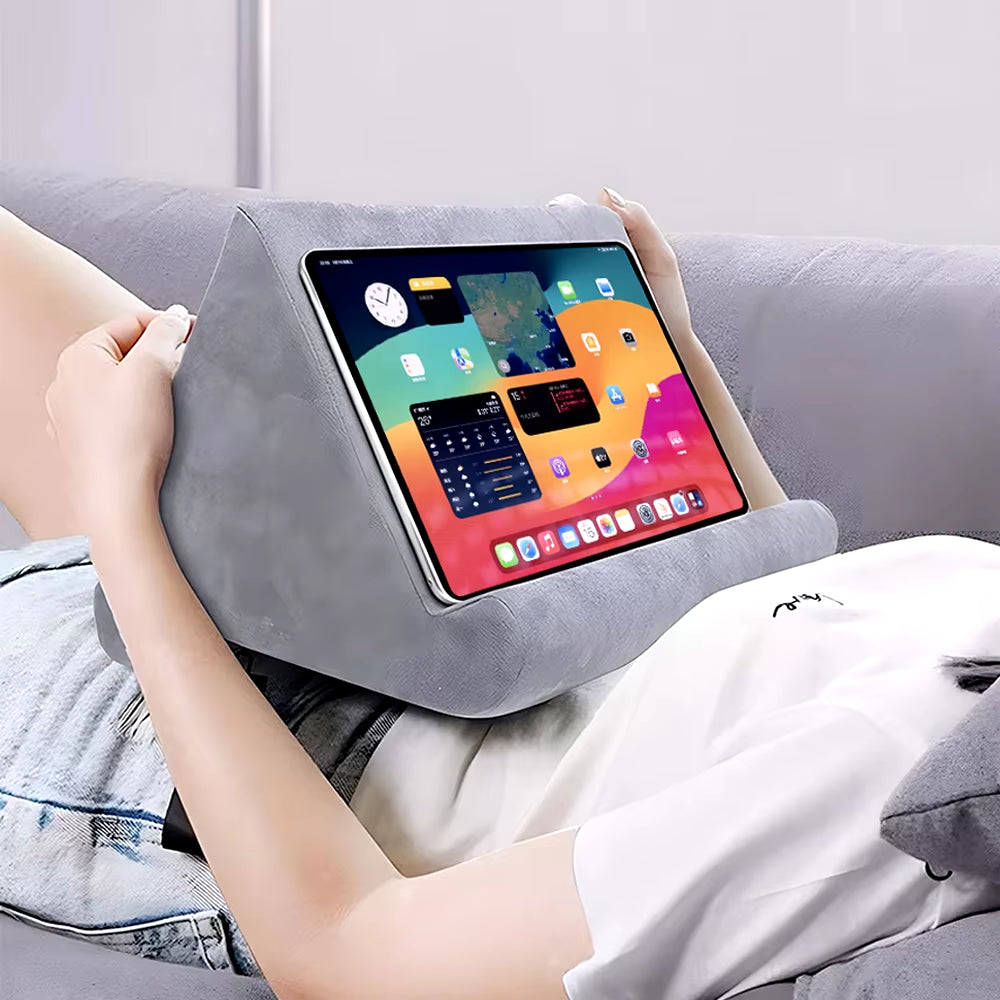 The Ergonomic Tech Support Pillow: Multi-Angle Reading Stand for Tablets and Phones