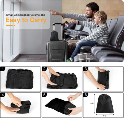 Adjustable Height Inflatable Foot Rest Pillow: Portable Leg Support for Airplane, Car, Home & Toddler Travel Bed