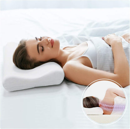 Orthopedic Spinal Alignment Pillow: Hypoallergenic Memory Foam for Back, Side & Stomach Sleepers (Queen)
