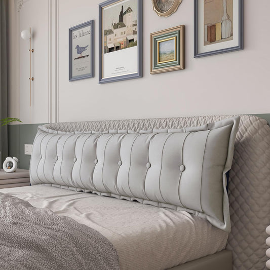 King Size Headboard Alignment Pillow: Luxury Backrest for Bed, Reading, and Full Spinal Support