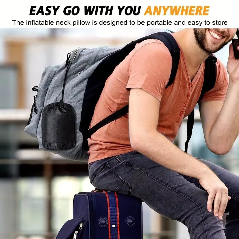 The Dynamic Traveler: Inflatable Neck & Head Support for Seamless Alignment on the Go