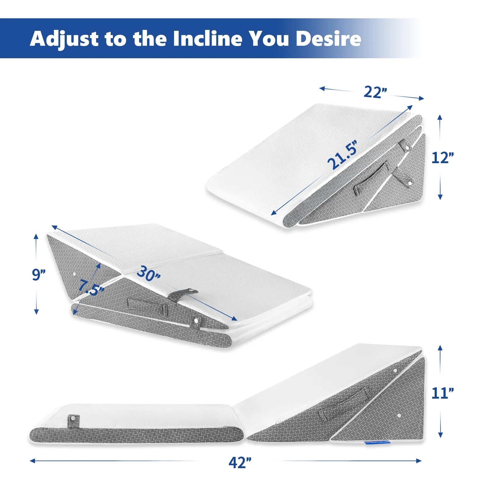 The Zero Gravity Adjustable Wedge Set: Modular 4-in-1 System for Therapeutic Back, Leg, Acid Reflux, GERD, and Spinal Alignment (Recommended)