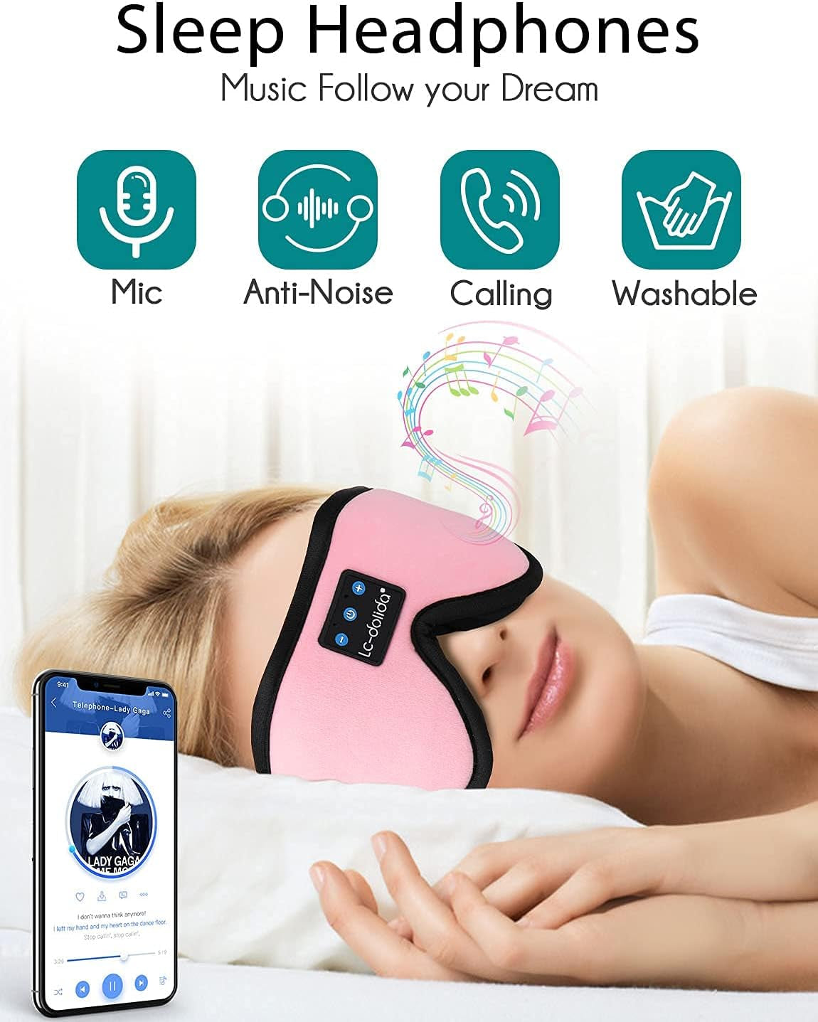 The Alignment Sound Mask: Bluetooth Sleep Headphones for Complete Light Blockage & Audio Comfort