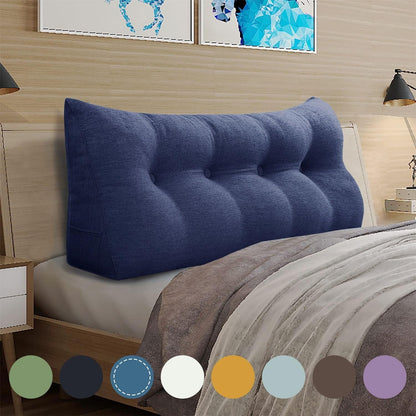 King Size Triangular Headboard Alignment Wedge: Large Bolster for Daybed, Reading, and Full Spinal Support