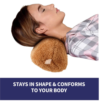 Ultimate Comfort Neck Support Pillow - Soft, Adjustable & Versatile for Sleep, Travel, and Relaxation (Camel)
