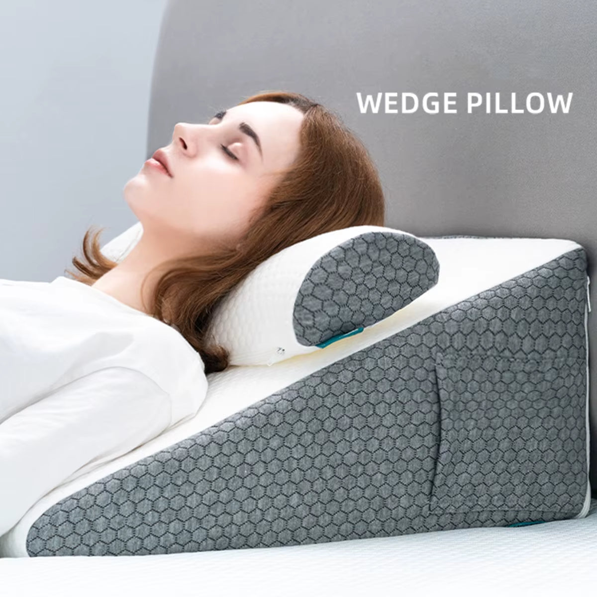 The Dynamic Connection Duo: 2-Piece Memory Foam Wedge Set for Therapeutic Relief, Alignment, and Intimacy | Removable Cover