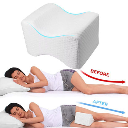 Therapeutic Knee Alignment Pillow: Memory Foam Support for Sciatica, Back, and Hip Pain Relief
