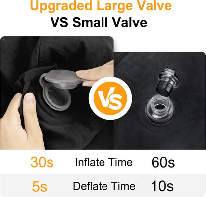 Adjustable Height Inflatable Foot Rest Pillow: Portable Leg Support for Airplane, Car, Home & Toddler Travel Bed