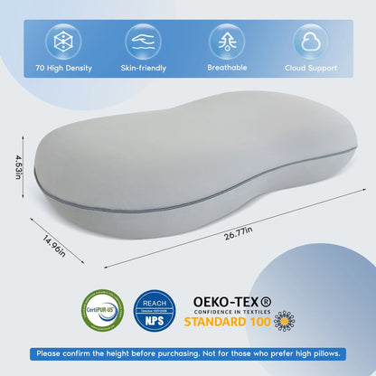 Side Sleeper Spinal Cradle: Ergonomic Memory Foam Pillow for Neutral Neck and Upper Back Support