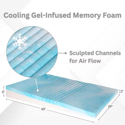The Zero Gravity Cooling Wedge: Ergonomic Memory Foam for Full-Body Elevation and Sleep Support