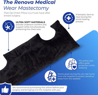 Mastectomy Recovery Chest Pillow: Post-Op Protection and Seatbelt Comfort