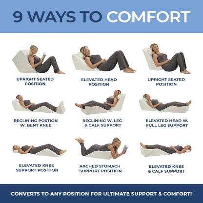 The Zero Gravity Alignment System: Modular Bed Wedge for 8+ Positioning Options & Therapeutic Full-Body Relief (Recommended)