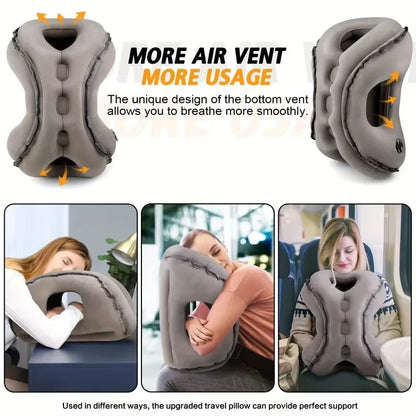 The Dynamic Traveler: Inflatable Neck & Head Support for Seamless Alignment on the Go