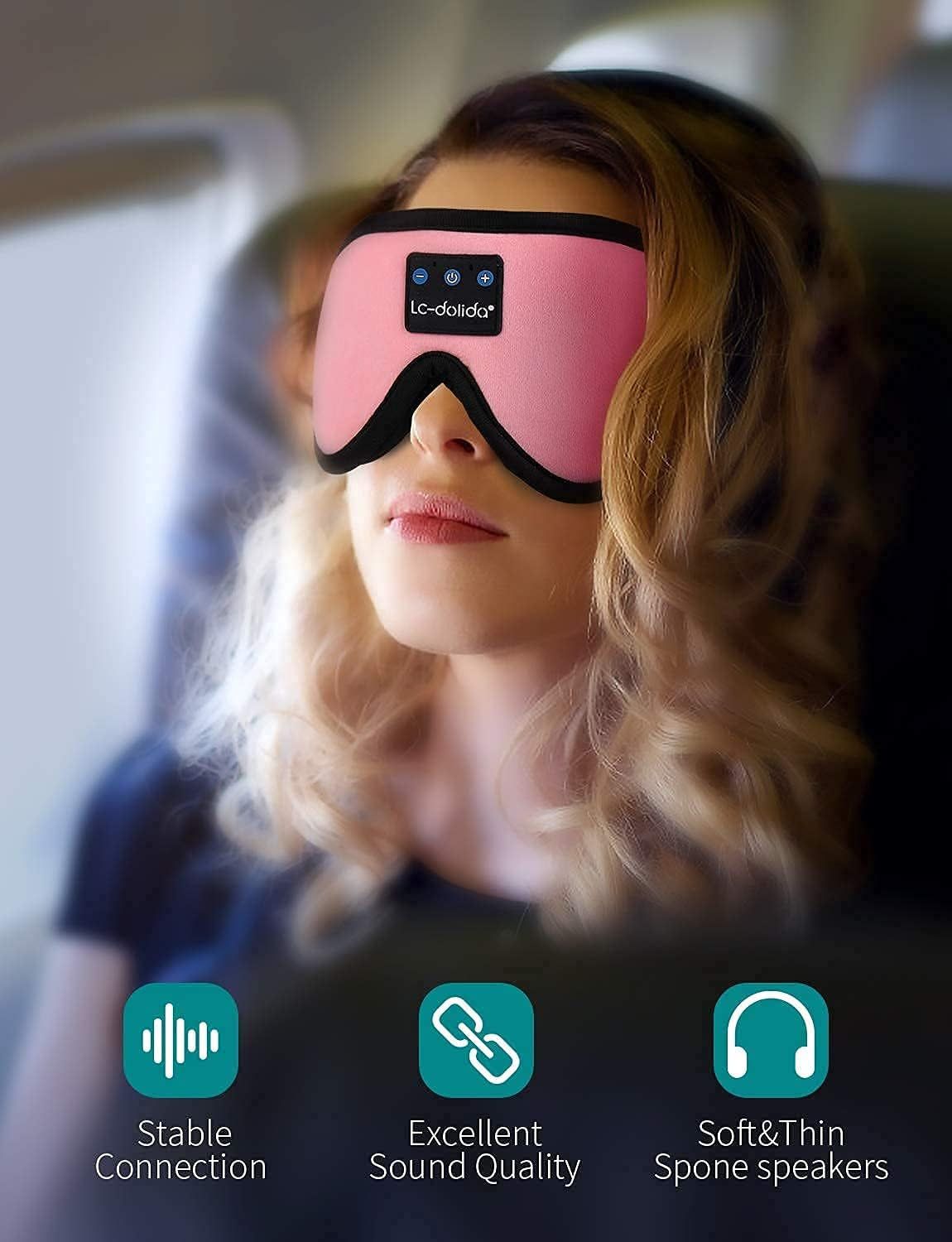 The Alignment Sound Mask: Bluetooth Sleep Headphones for Complete Light Blockage & Audio Comfort