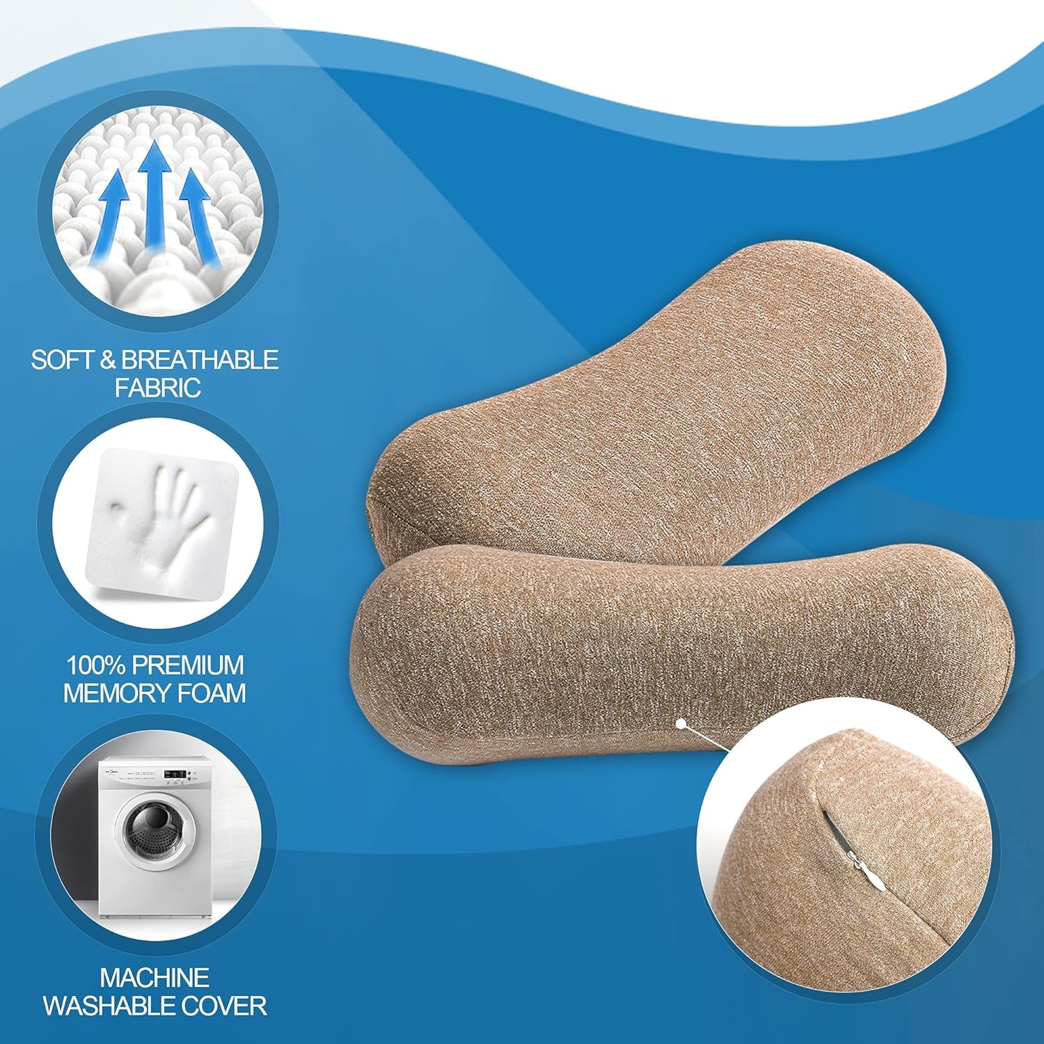 Therapeutic Lumbar Alignment Cushion: Memory Foam Support for Back Pain Relief (Office, Car, Bed)