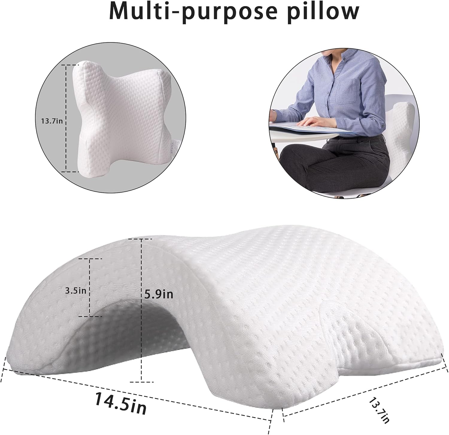 Uninterrupted Embrace: Arched Memory Foam Pillow for Pain-Free Cuddling and Deeper Connection