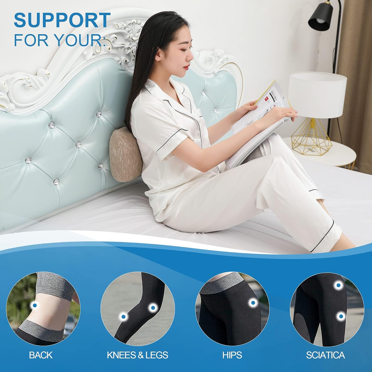 Therapeutic Lumbar Alignment Cushion: Memory Foam Support for Back Pain Relief (Office, Car, Bed)