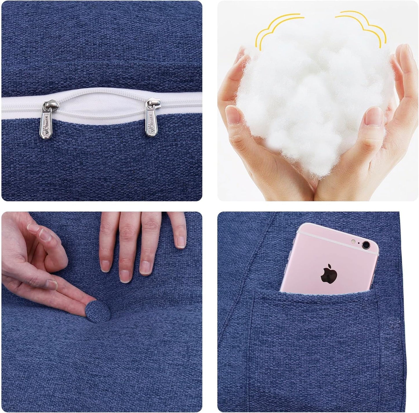 King Size Triangular Headboard Alignment Wedge: Large Bolster for Daybed, Reading, and Full Spinal Support