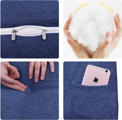 King Size Triangular Headboard Alignment Wedge: Large Bolster for Daybed, Reading, and Full Spinal Support