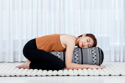 The Alignment Bolster: Kapok-Filled Tube Pillow for Restorative Yoga, Meditation, and Back Support