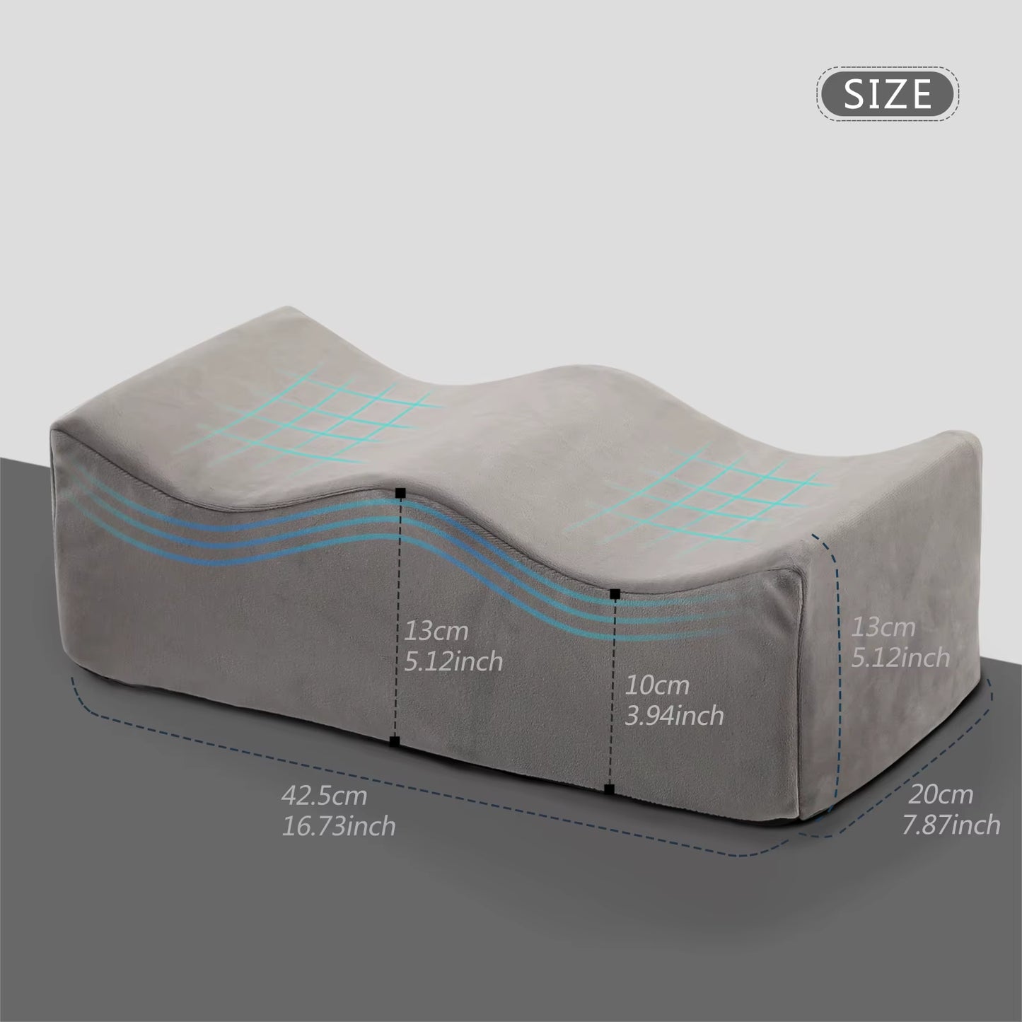 Ergonomic Memory Foam Leg Elevation Pillow: Therapeutic Support for Pressure Relief and Improved Circulation