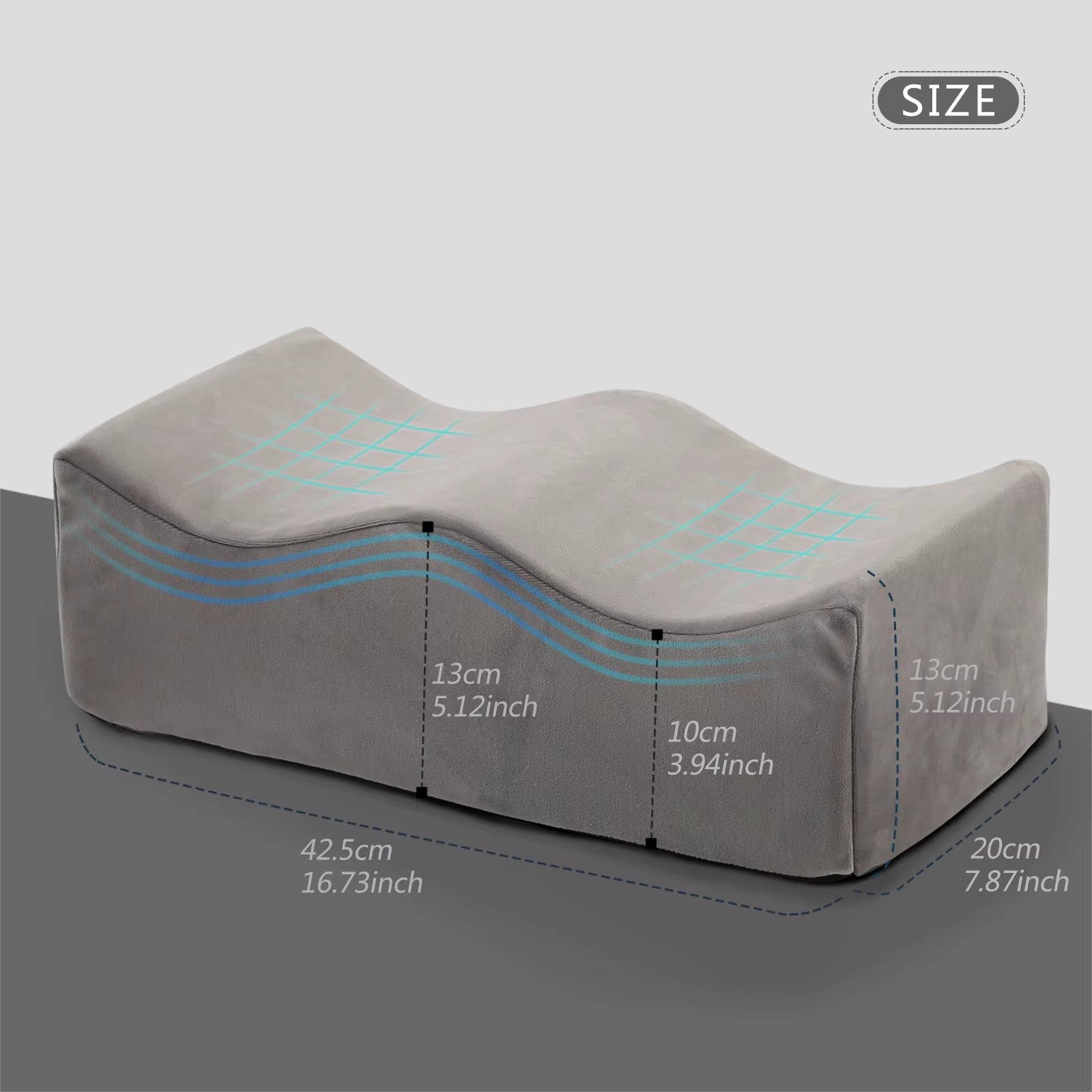 Ergonomic Memory Foam Leg Elevation Pillow: Therapeutic Support for Pressure Relief and Improved Circulation