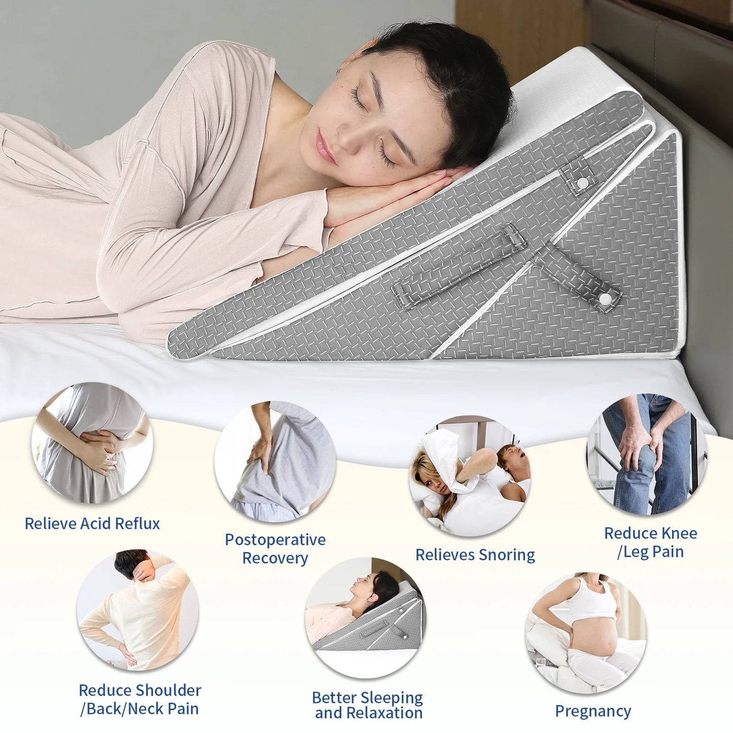 The Zero Gravity Adjustable Wedge Set: Modular 4-in-1 System for Therapeutic Back, Leg, Acid Reflux, GERD, and Spinal Alignment (Recommended)