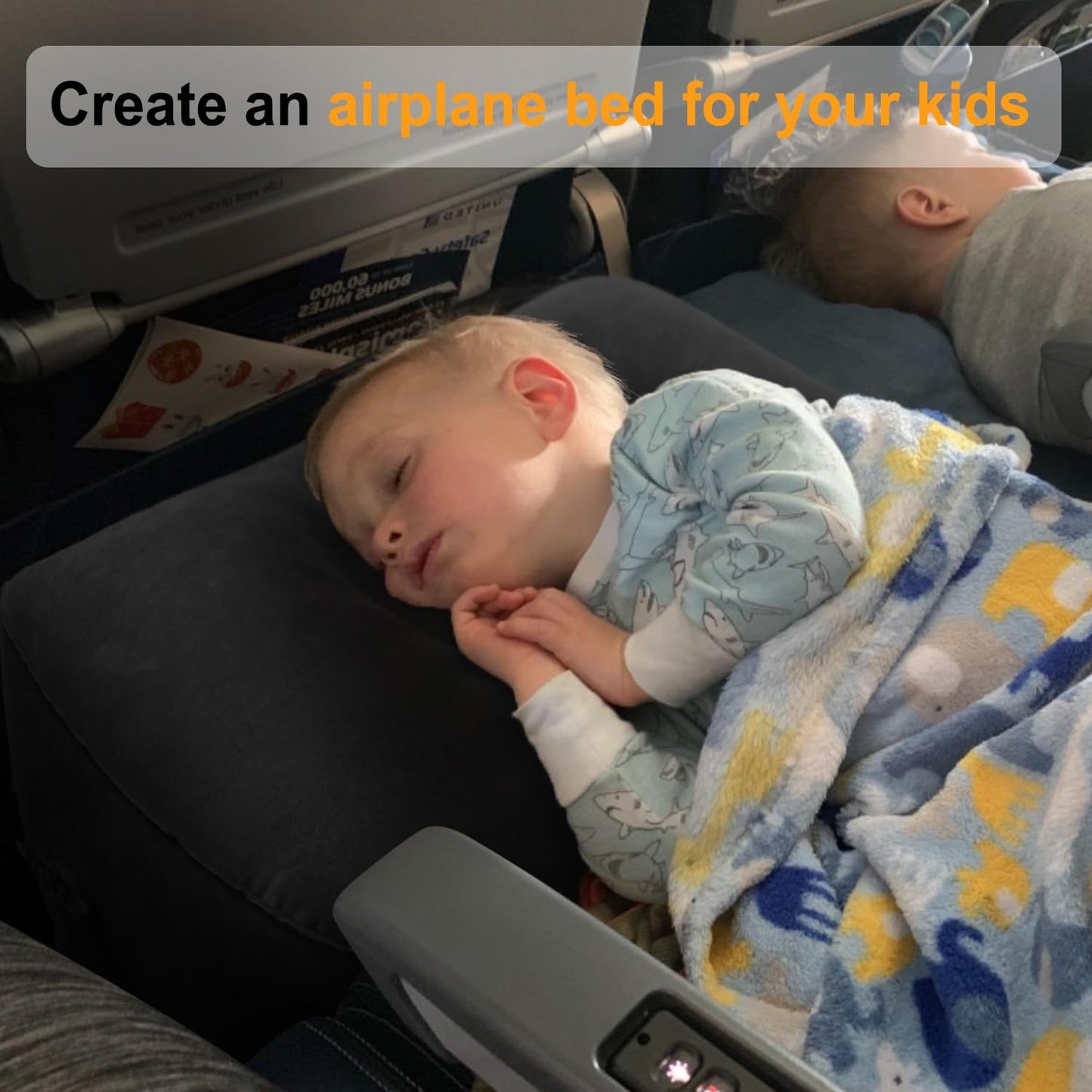 Adjustable Height Inflatable Foot Rest Pillow: Portable Leg Support for Airplane, Car, Home & Toddler Travel Bed