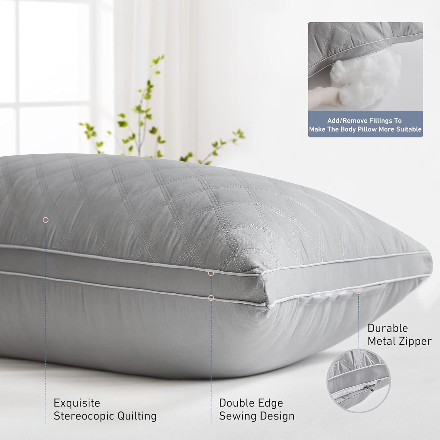 Premium Body Alignment Pillow: Adjustable Support for Side Sleepers & Full Spinal Comfort