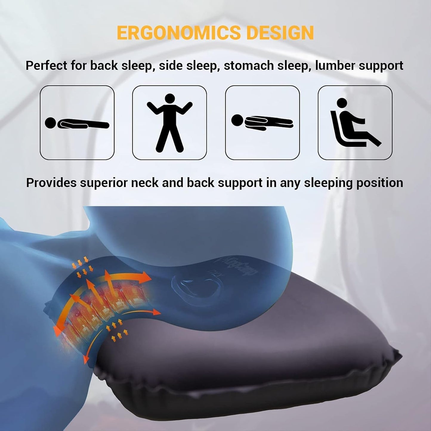 Precision Lumbar & Neck Capsule: Ultralight Inflatable Support for Therapeutic Alignment on the Trail