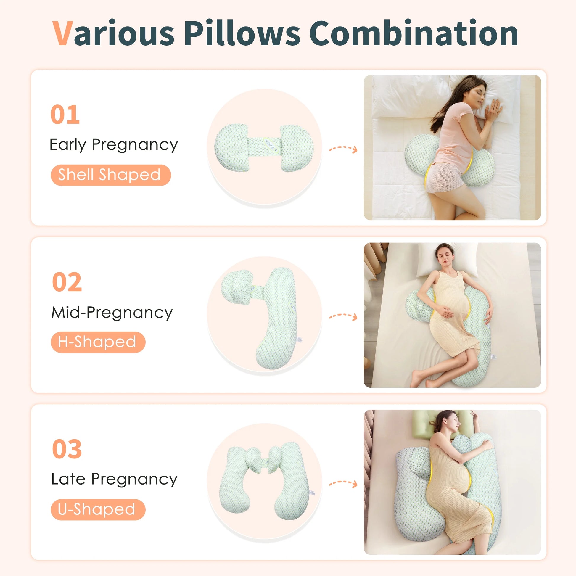 Ultimate Comfort Pregnancy Pillow: Ergonomic Full Body Alignment Design for Relieving  Back, Hip, Joint and Nighttime Pain - Dramatically Improving Sleep Quality | Removable Cover