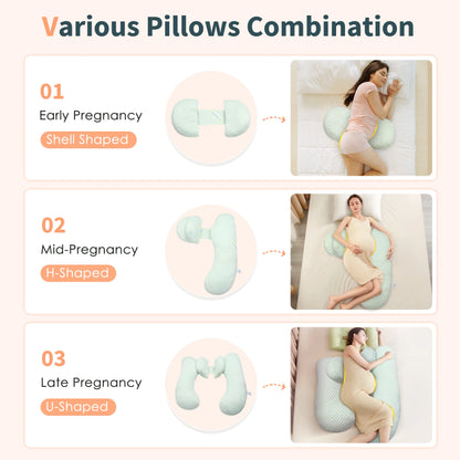 Ultimate Comfort Pregnancy Pillow: Ergonomic Full Body Alignment Design for Relieving  Back, Hip, Joint and Nighttime Pain - Dramatically Improving Sleep Quality | Removable Cover
