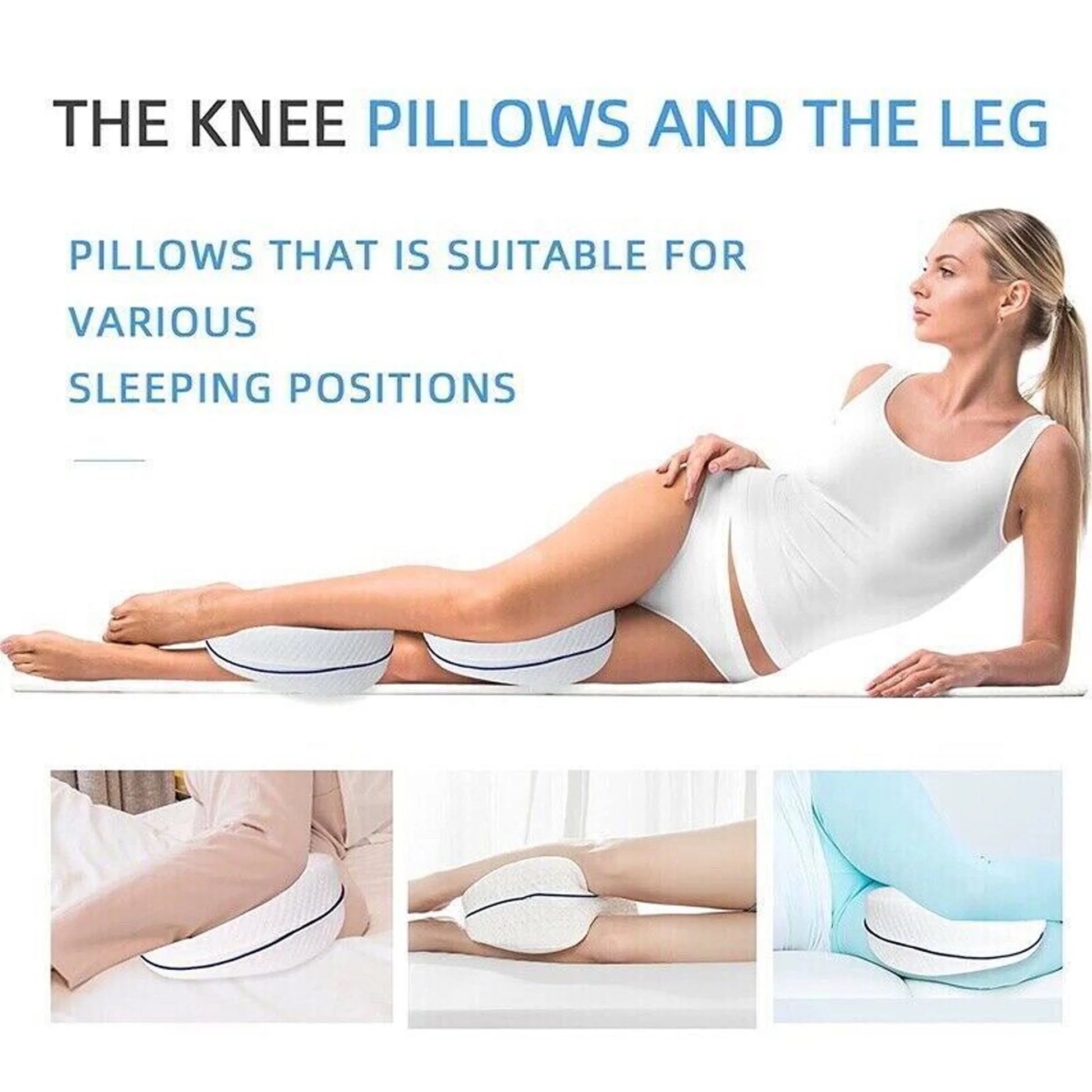 Therapeutic Knee Alignment Pillow: Memory Foam Support for Sciatica, Back, Hip & Joint Pain Relief