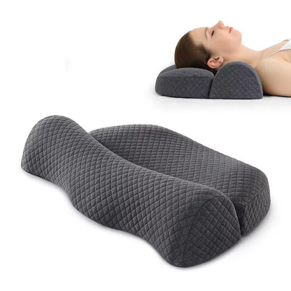 Orthopedic Massage Neck Pillow: Slow-Rebound Memory Foam for Spinal Support and Deep Relaxation