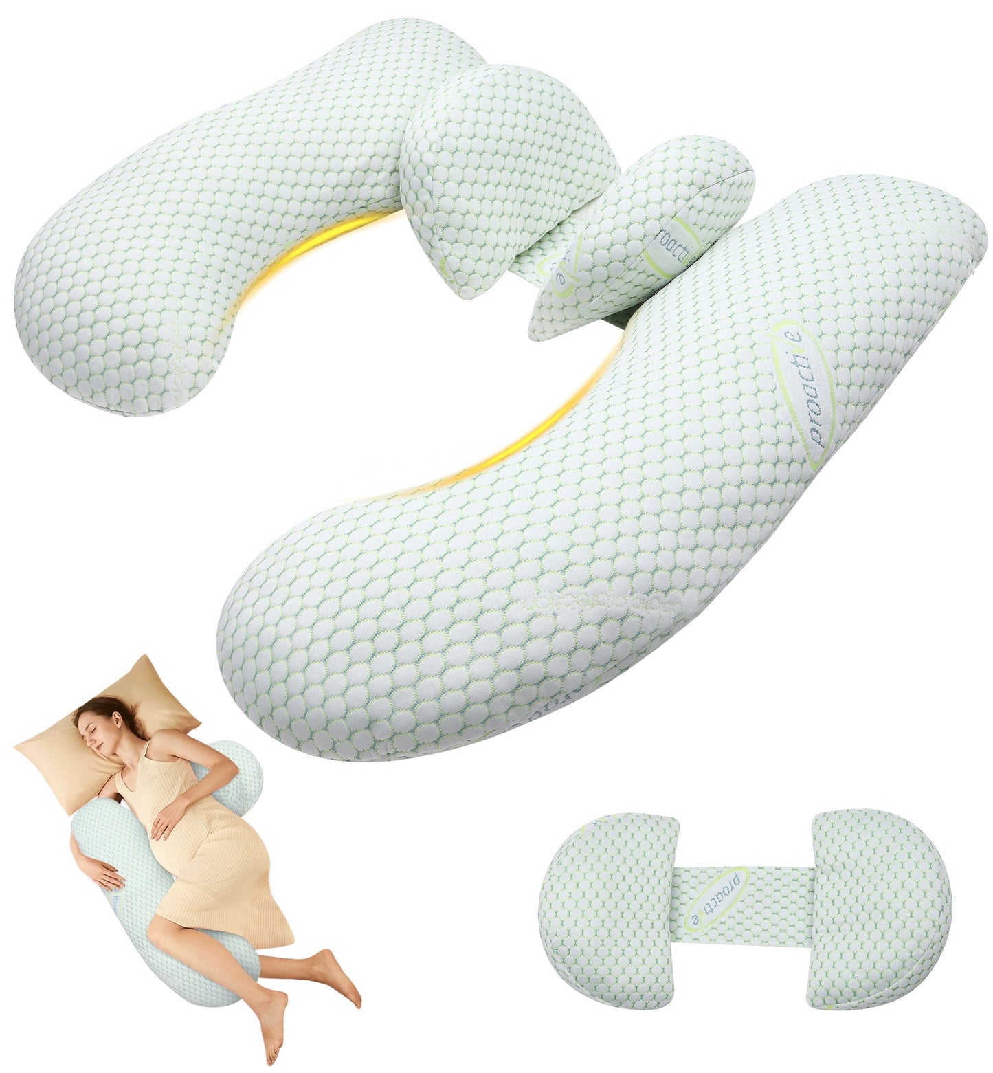 Ultimate Comfort Pregnancy Pillow: Ergonomic Full Body Alignment Design for Relieving  Back, Hip, Joint and Nighttime Pain - Dramatically Improving Sleep Quality | Removable Cover