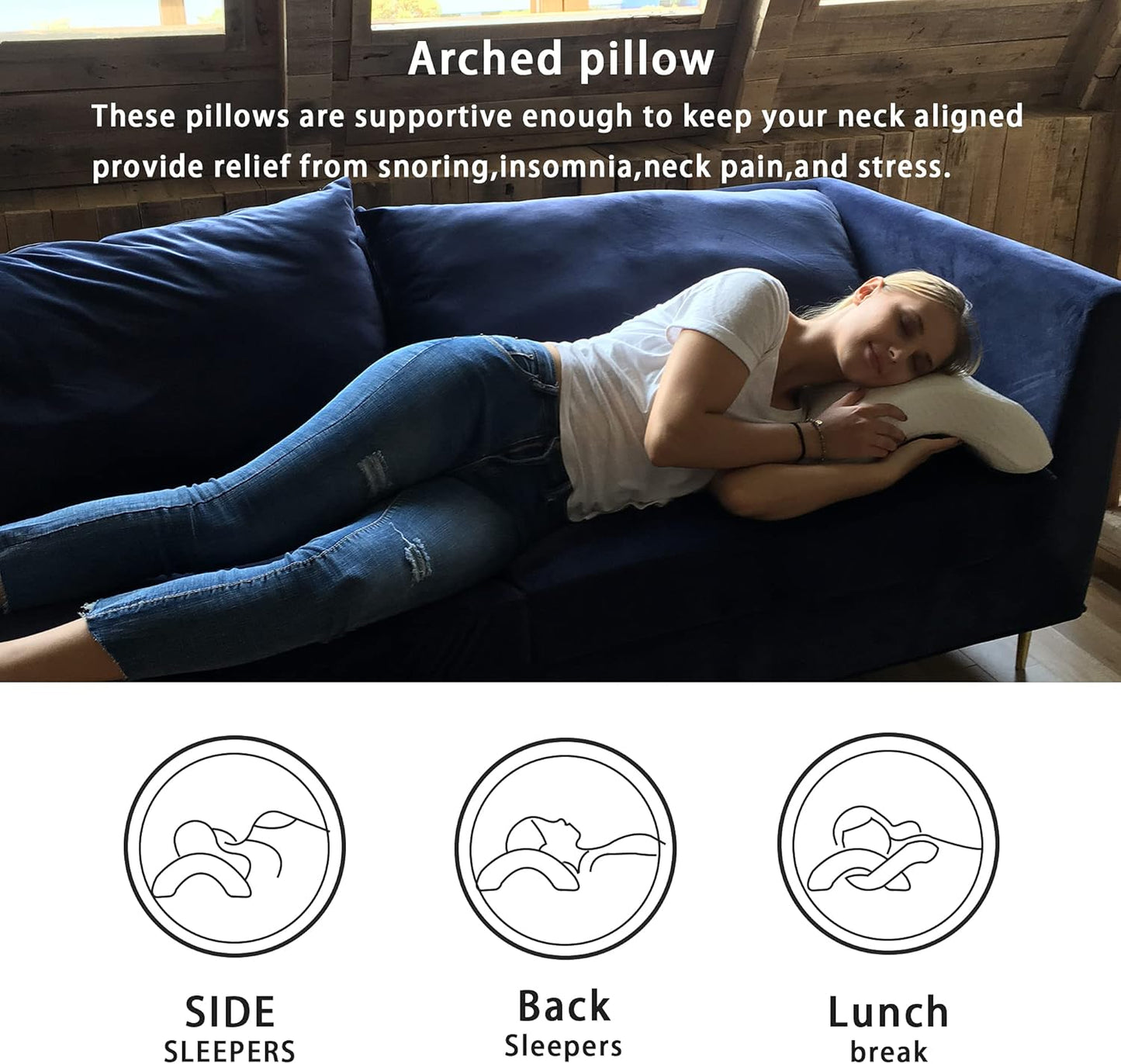 Uninterrupted Embrace: Arched Memory Foam Pillow for Pain-Free Cuddling and Deeper Connection