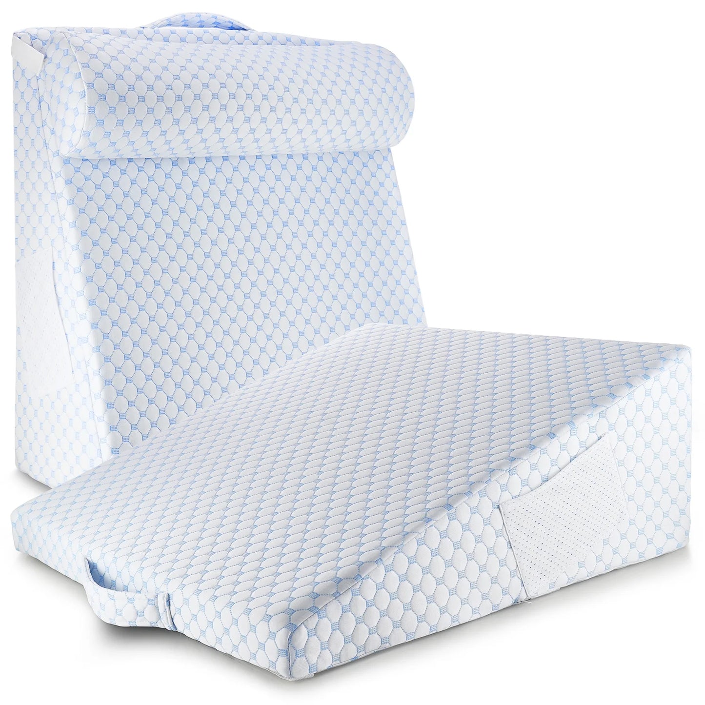 The Zero Gravity Cooling Back Wedge: 10-Inch Memory Foam for Spinal Elevation & Reflux Relief