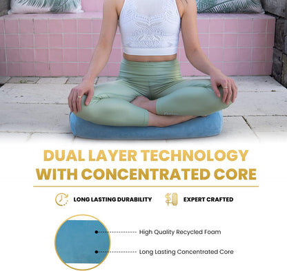 The Premium Alignment Bolster: Organic Vegan Suede Pillow for Therapeutic Yoga & Restorative Poses