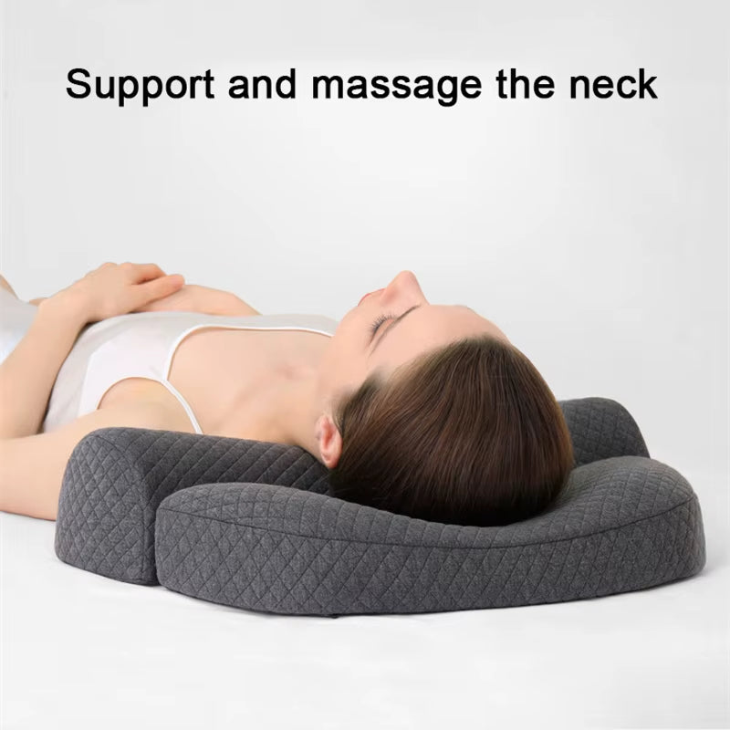 Orthopedic Massage Neck Pillow: Slow-Rebound Memory Foam for Spinal Support and Deep Relaxation