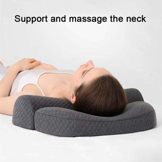 Orthopedic Massage Neck Pillow: Slow-Rebound Memory Foam for Spinal Support and Deep Relaxation