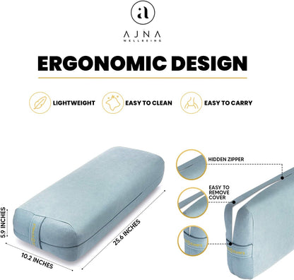 The Premium Alignment Bolster: Organic Vegan Suede Pillow for Therapeutic Yoga & Restorative Poses