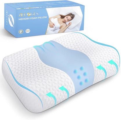 The Therapeutic Cooling Contour Pillow: Odorless Memory Foam for Complete Neck & Spinal Relief