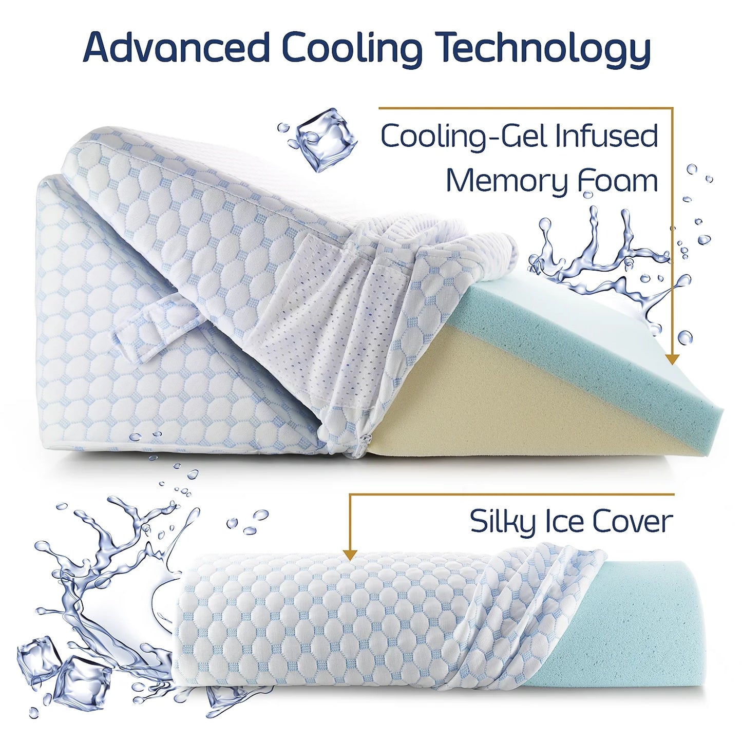 The Zero Gravity Cooling Back Wedge: 10-Inch Memory Foam for Spinal Elevation & Reflux Relief