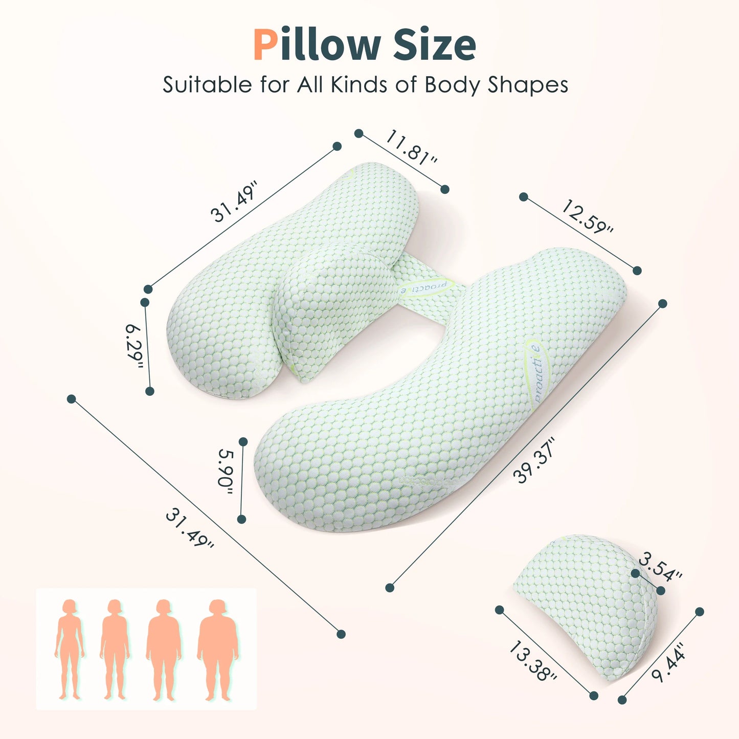 Ultimate Comfort Pregnancy Pillow: Ergonomic Full Body Alignment Design for Relieving  Back, Hip, Joint and Nighttime Pain - Dramatically Improving Sleep Quality | Removable Cover