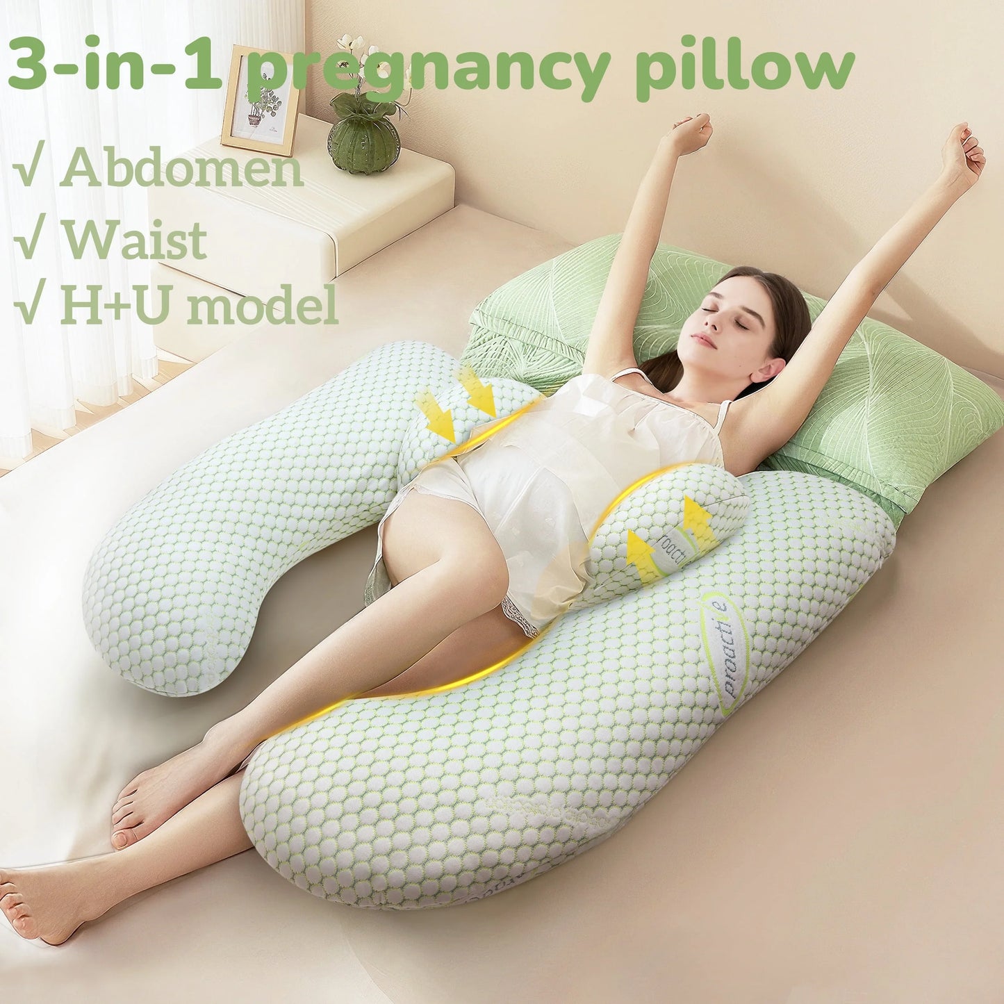 Ultimate Comfort Pregnancy Pillow: Ergonomic Full Body Alignment Design for Relieving  Back, Hip, Joint and Nighttime Pain - Dramatically Improving Sleep Quality | Removable Cover
