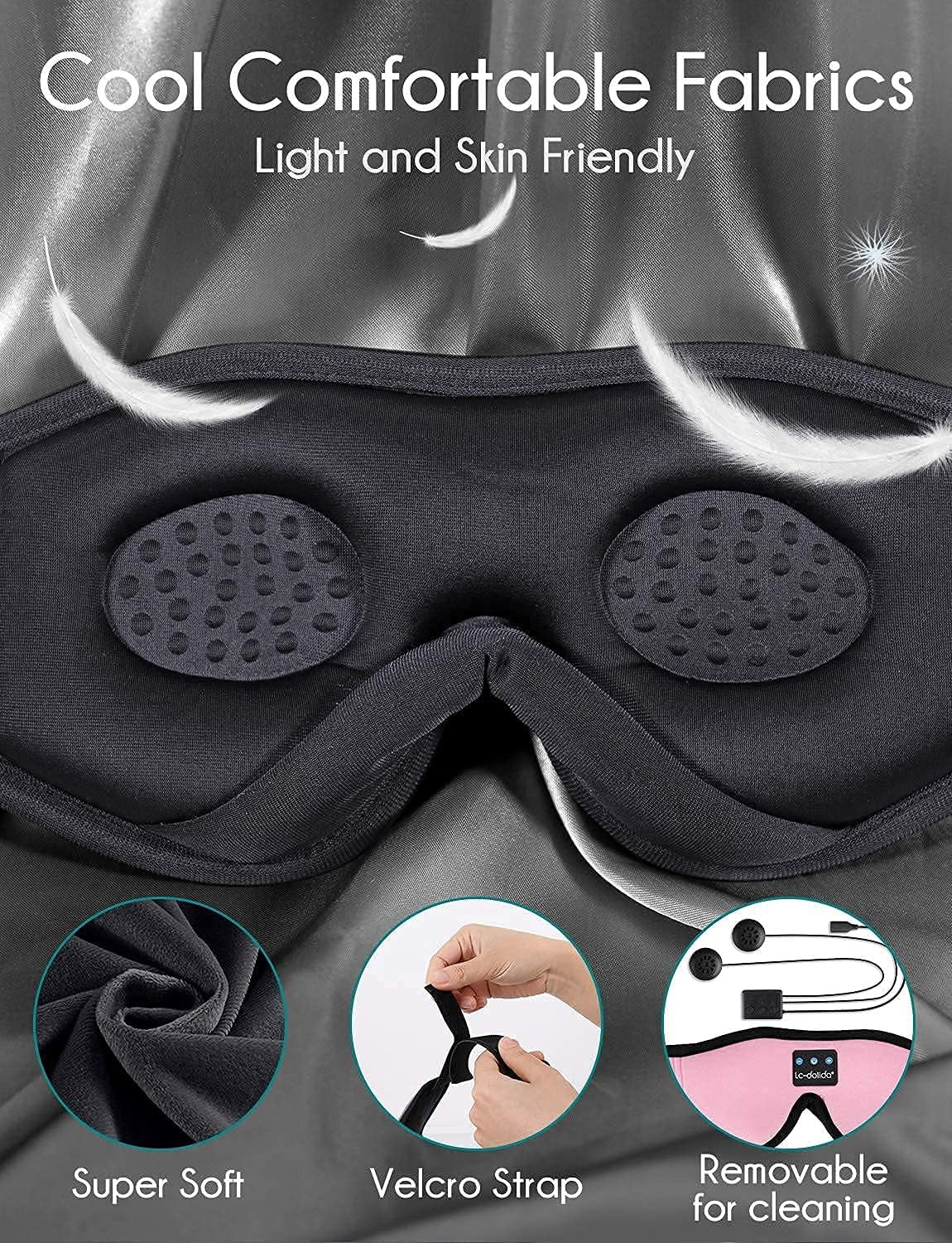 The Alignment Sound Mask: Bluetooth Sleep Headphones for Complete Light Blockage & Audio Comfort