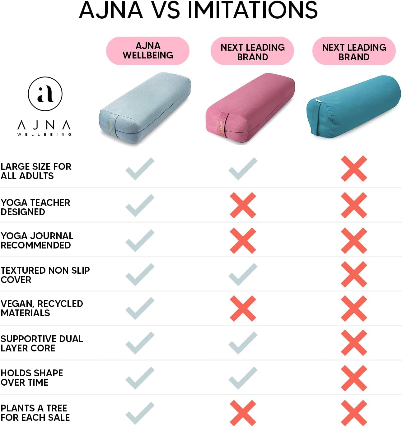 The Premium Alignment Bolster: Organic Vegan Suede Pillow for Therapeutic Yoga & Restorative Poses