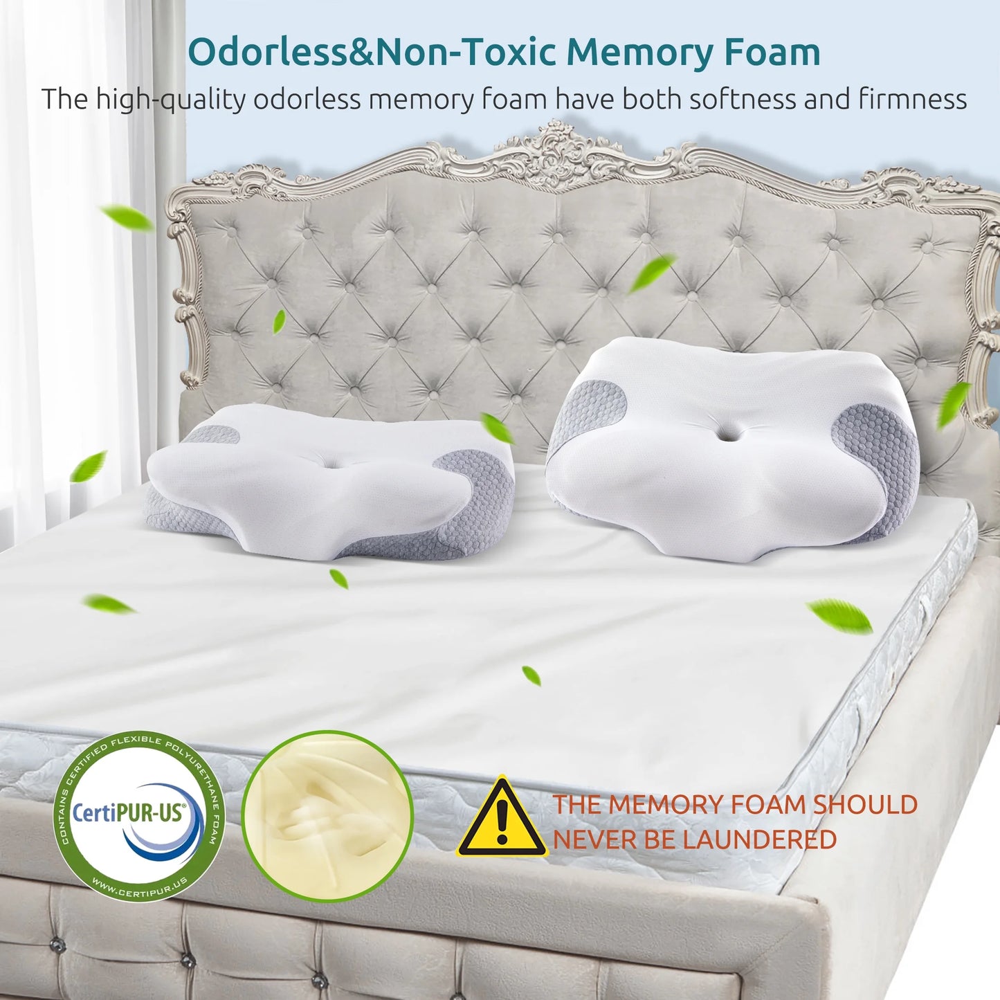 Orthopedic Neck Support Pillow: Ergonomic Memory Foam for Side, Back & Stomach Sleepers | Spinal Alignment