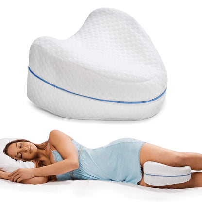 Therapeutic Knee Alignment Pillow: Memory Foam Support for Sciatica, Back, Hip & Joint Pain Relief