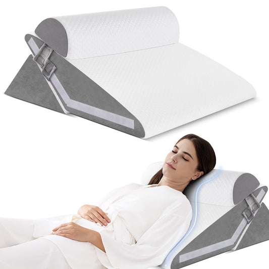 The Therapeutic Alignment Trio: Adjustable 3-Piece Bed Wedge System for Acid Reflux & Back Pain Relief